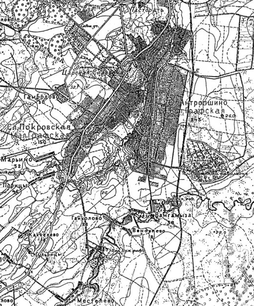 Топографическая карта 1895 г.