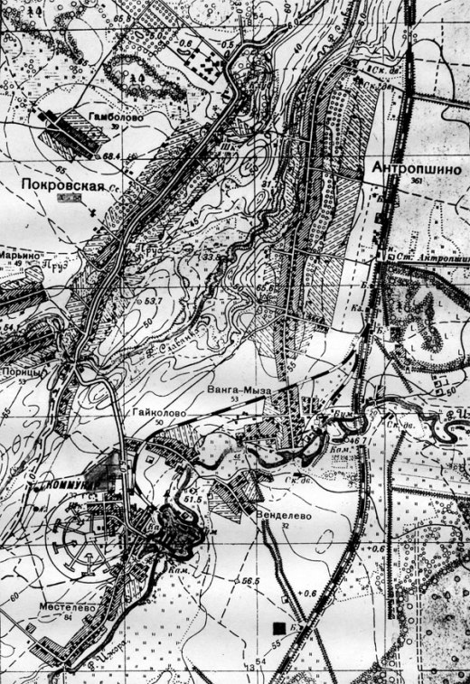 Топографическая карта 1939 г.